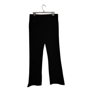 Betabrand Women’s Black Dress Yoga Pants Large Side Button Bootcut Work to Yoga
